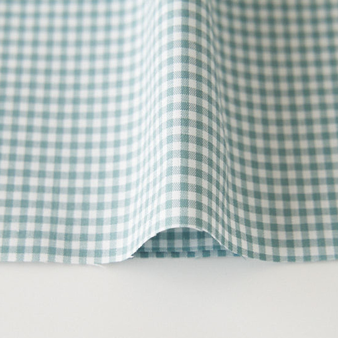 綿ポリ混紡ライトウェザー1.5mmギンガムチェック#Dグリーン
