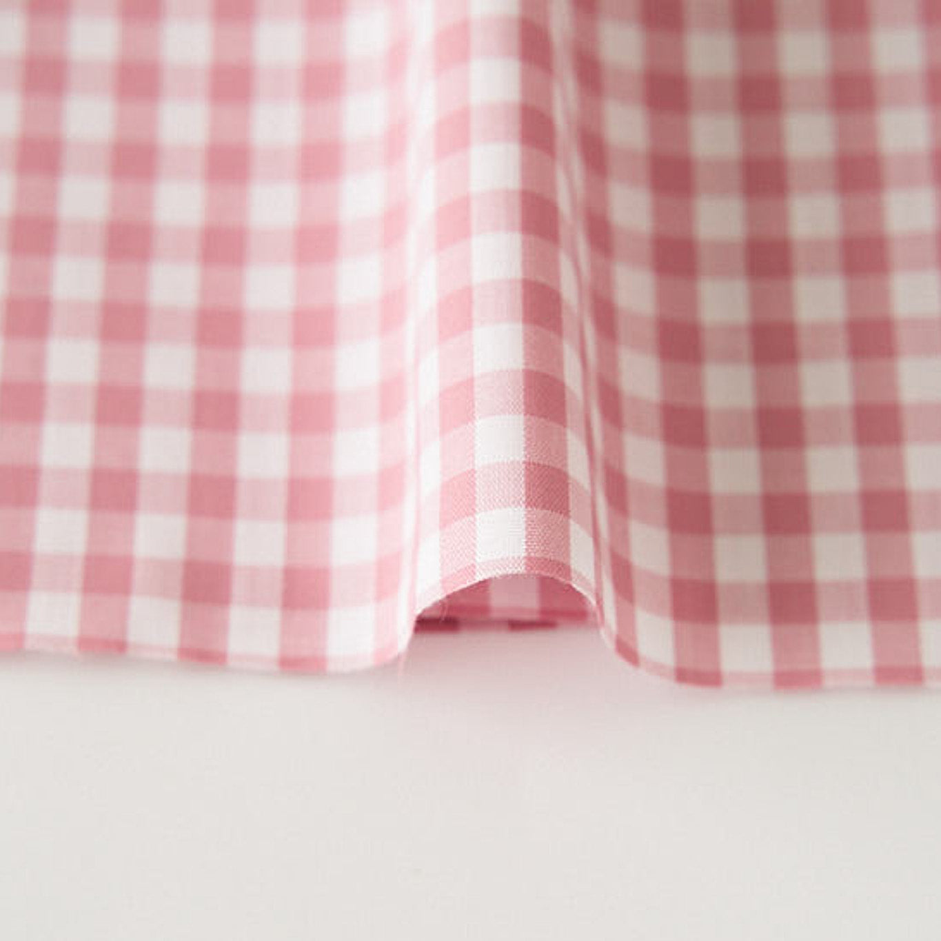 綿ポリ混紡ライトウェザー5mmギンガムチェック#Aピンク