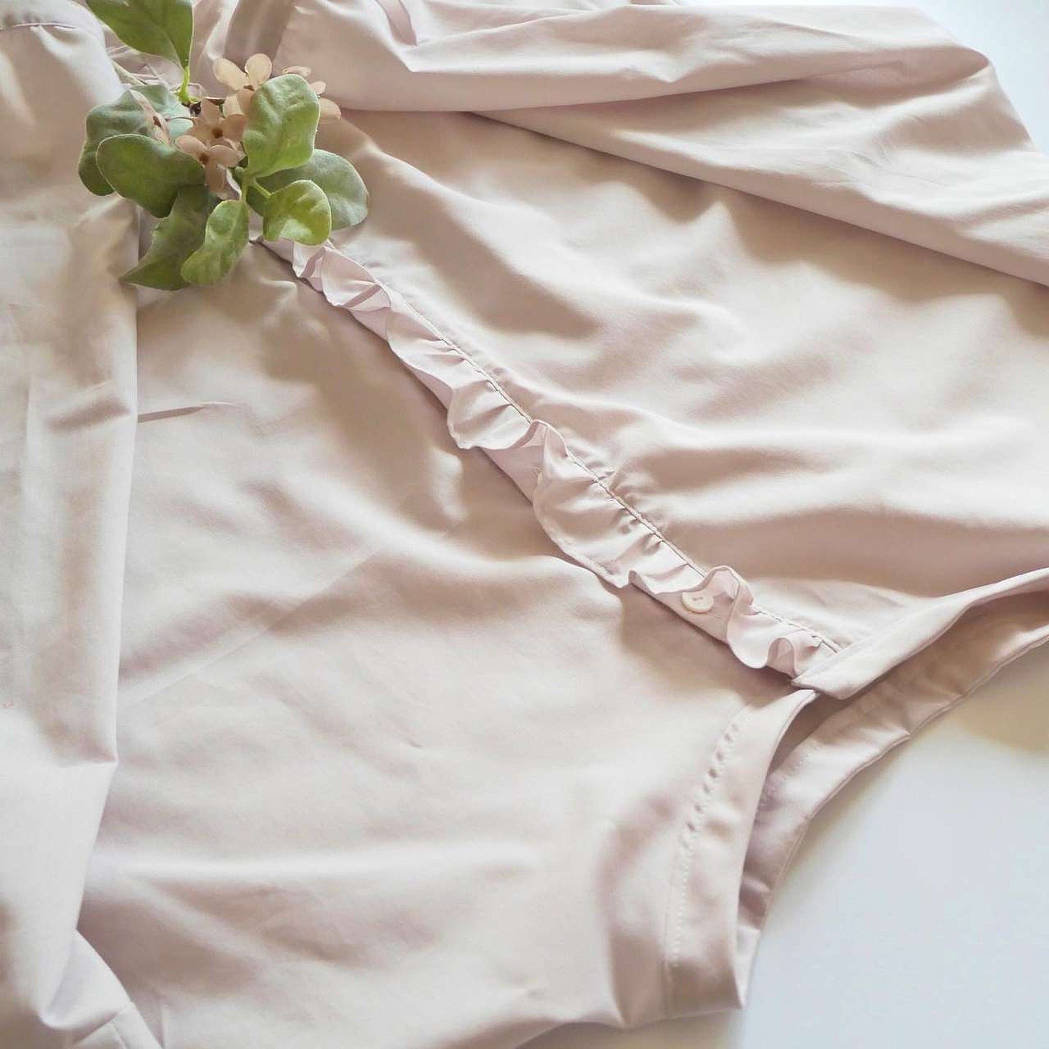 綿ポリ混紡ハーフダンガリー無地#202 ラテピンク