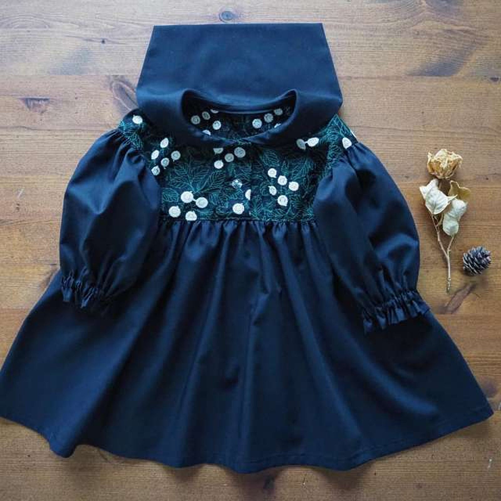 綿ポリ混紡ハーフダンガリー無地#205 濃ネイビー