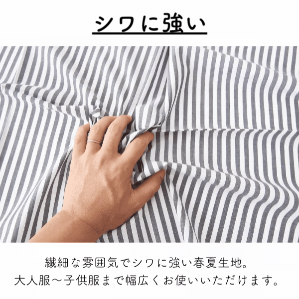 綿ポリ ハーフダンガリー ストライプ 画像3