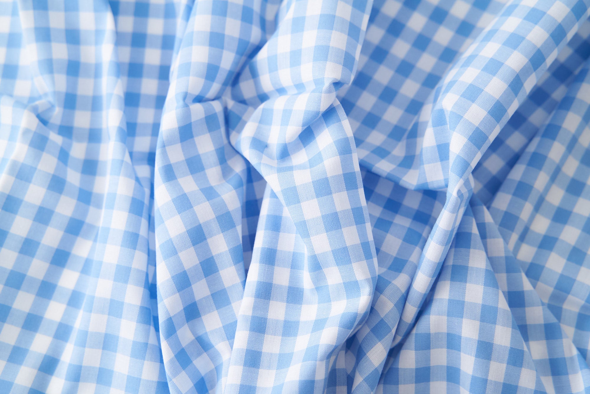 綿ポリ ハーフダンガリー ギンガムチェック