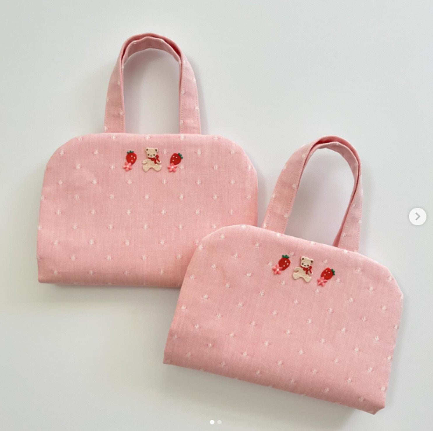 綿ポリソフトダンガリー織ドット#102 サーモンピンク