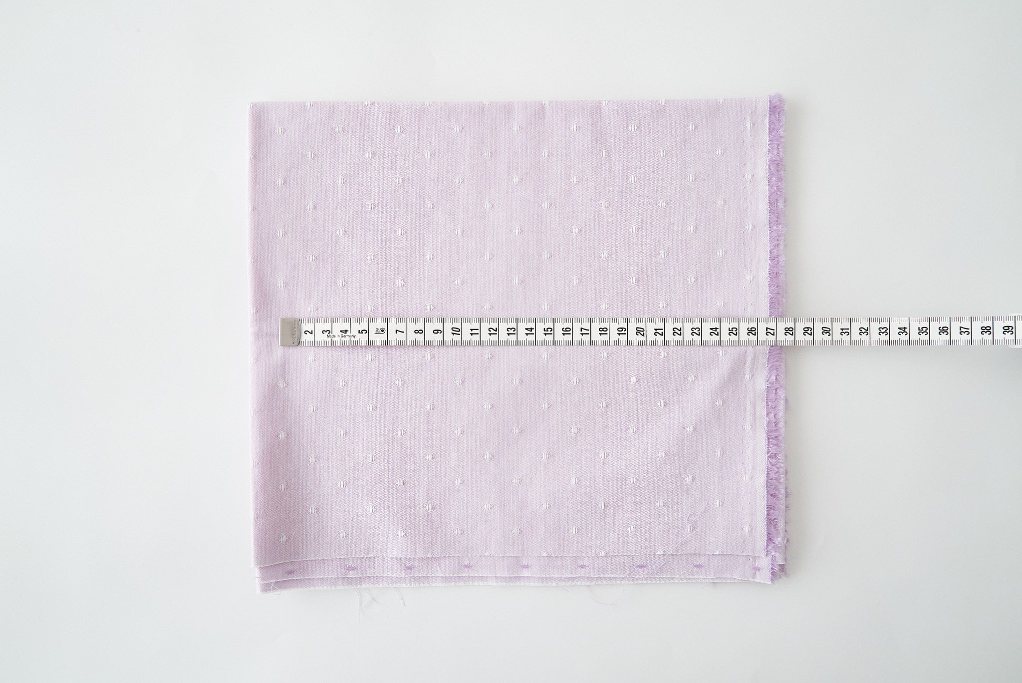 綿ポリソフトダンガリー織ドット#123 ペールラベンダー