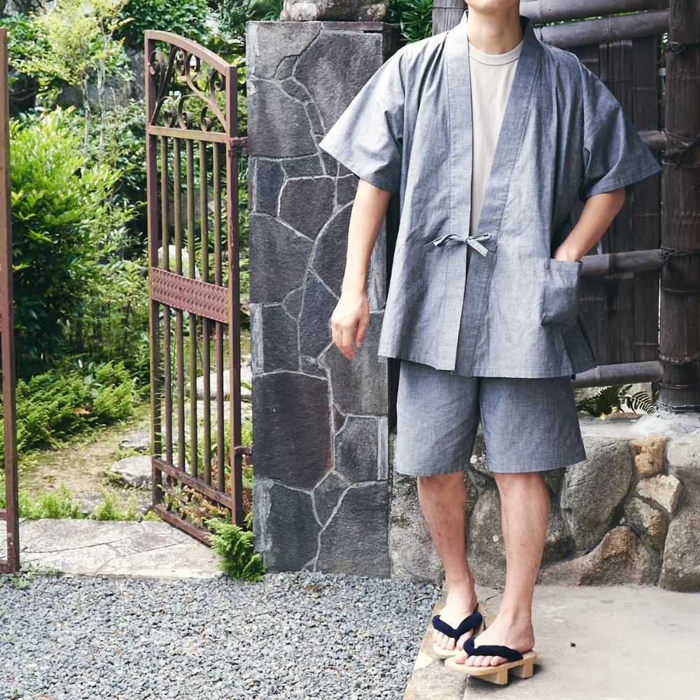 【縫い代付き】8-002 洋裁で作れる作務衣と甚平の型紙 大人用 子供用 ワンサイズ型紙 別紙A4仕様書【商用可能】