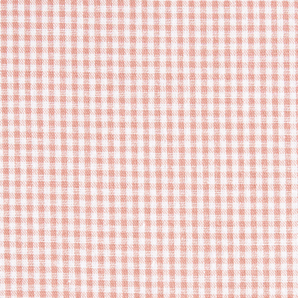綿ポリ交織ソフトダンガリー1.5mmギンガムチェック#Aサーモンピンク