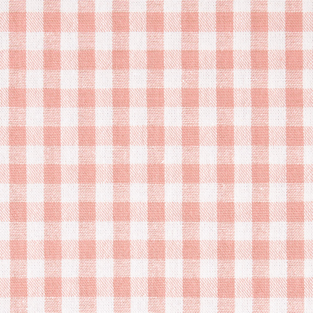 綿ポリ交織ソフトダンガリー5mmギンガムチェック#Aサーモンピンク