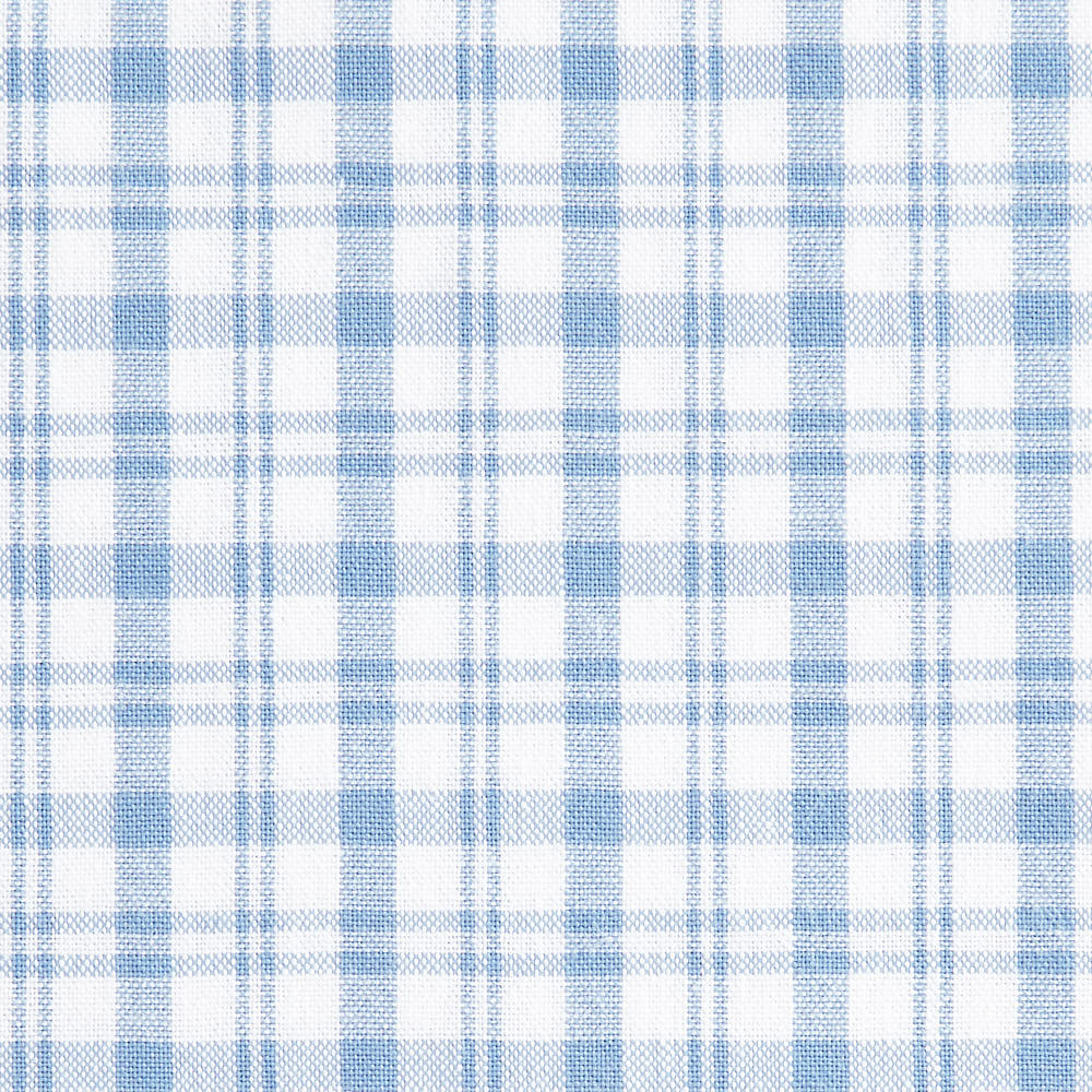 綿ポリ交織ソフトダンガリーNo.22チェック#Bみずいろ