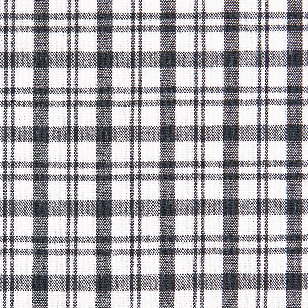 綿ポリ交織ソフトダンガリーNo.22チェック#ブラック