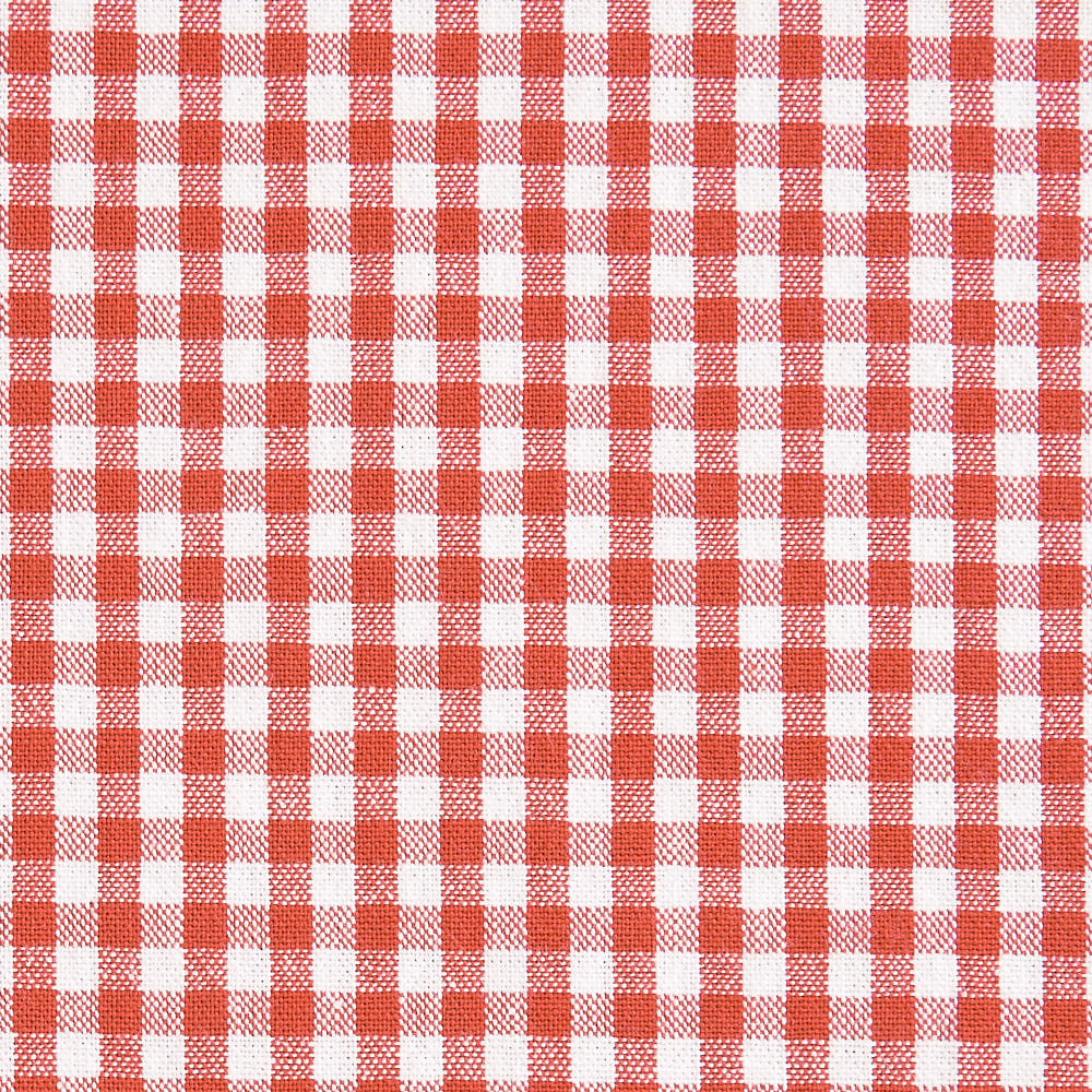 綿ポリ交織ソフトダンガリー3mmギンガムチェック#レッド