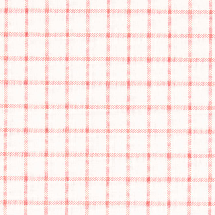 綿ポリ交織ソフトダンガリー#29ウィンドウチェック#102 サーモンピンク(新)