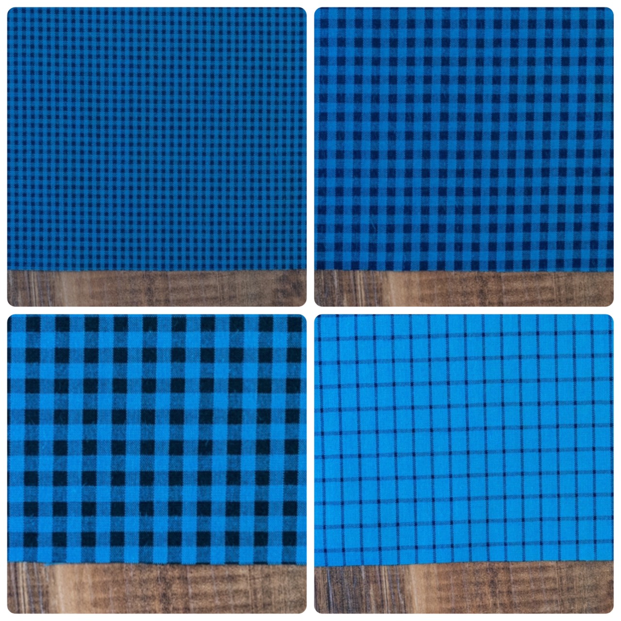 藍染風 綿ポリダンガリー 全柄サンプル 20cm×25cm 交織 平織【商用可能】