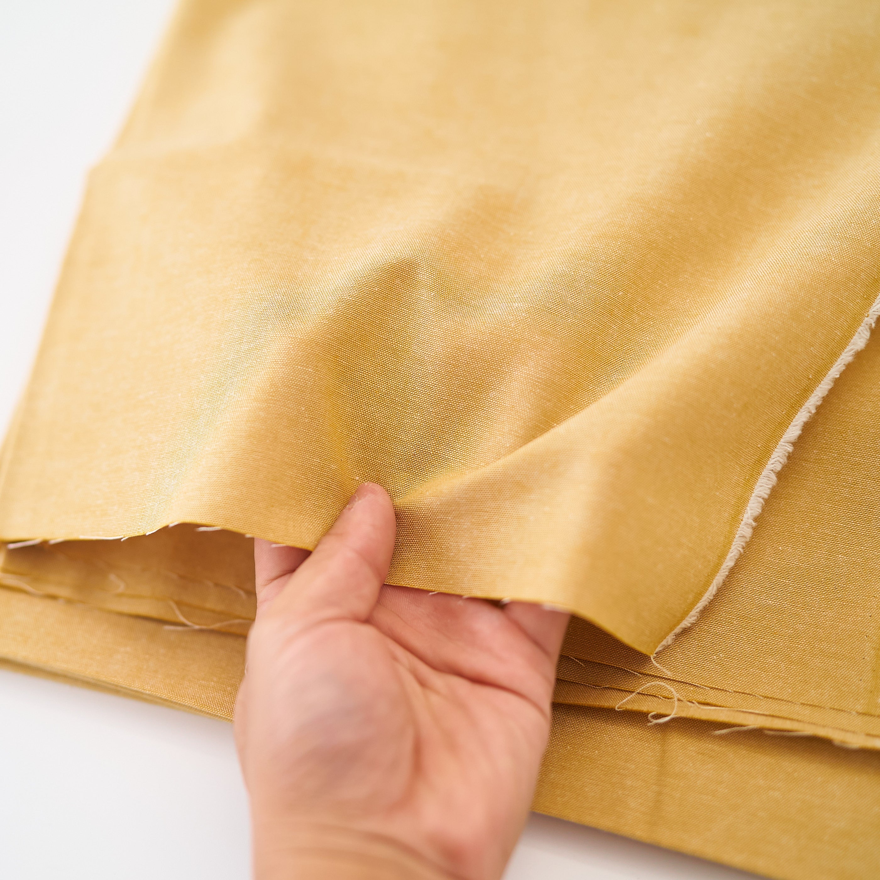 コットンダンガリー無地#Cマスタード