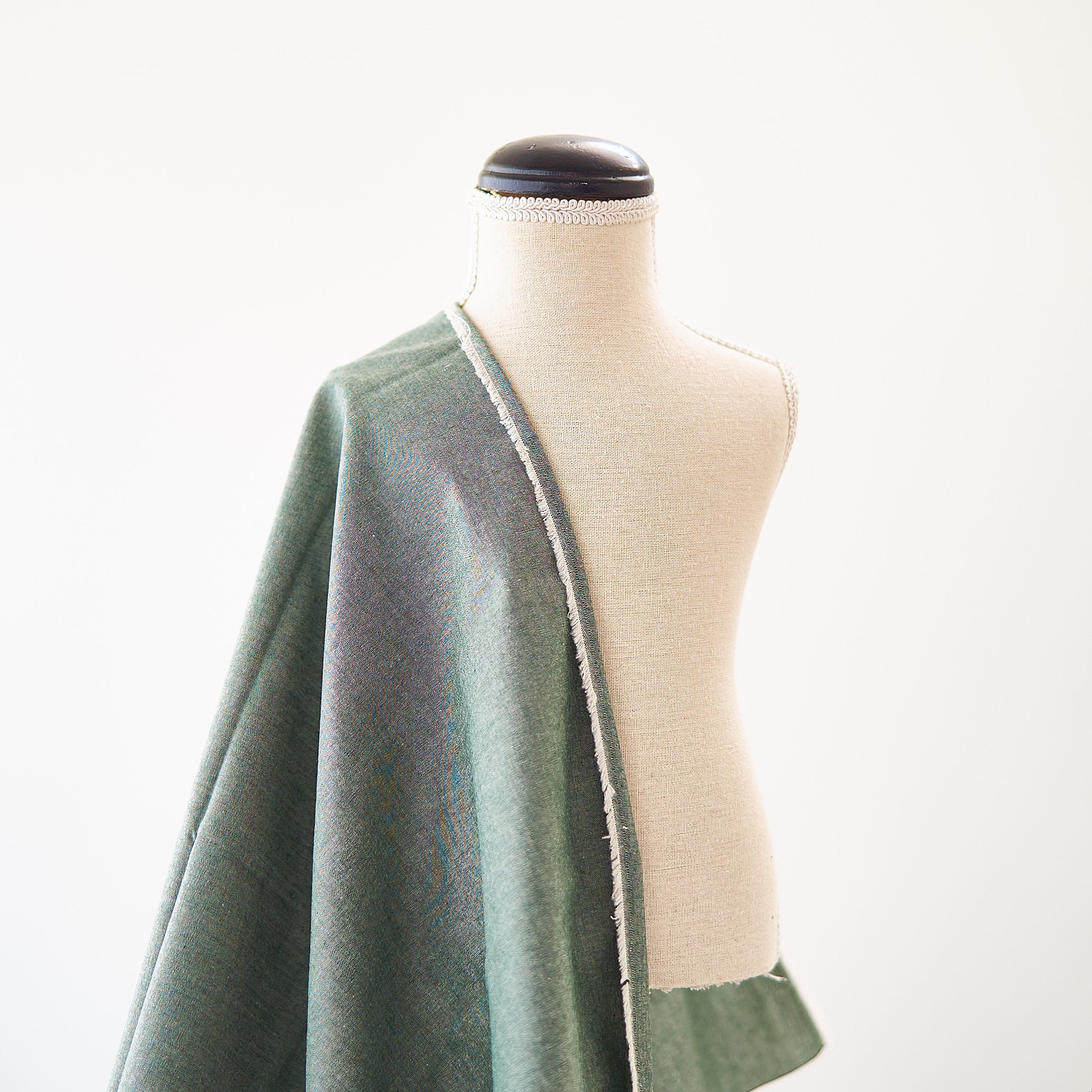 コットンダンガリー無地#Dグリーン