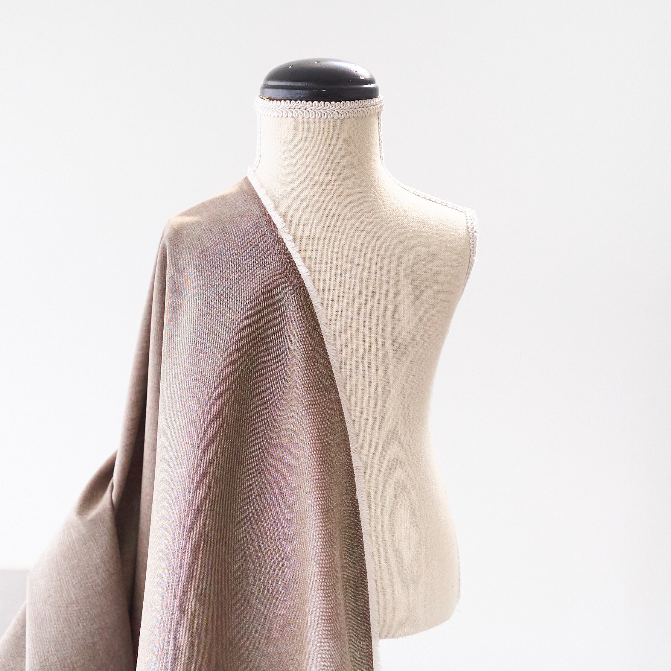 コットンダンガリー無地#Eモカ