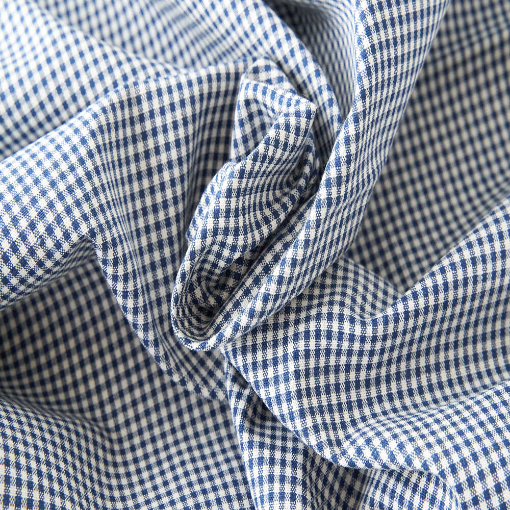 コットンダンガリー1.5mmギンガムチェック#Bネイビー