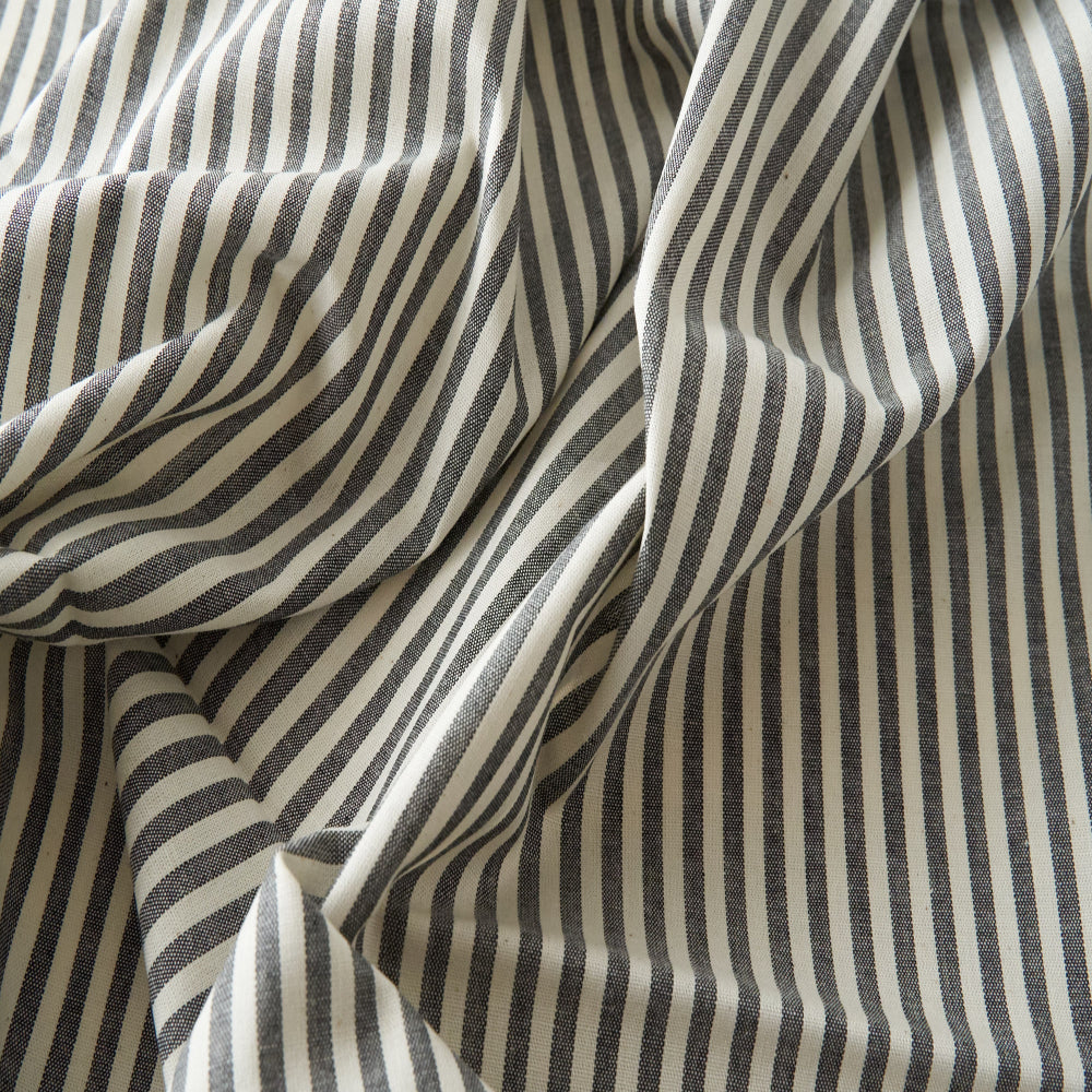 コットンダンガリー5mmストライプ#Fダークグレー