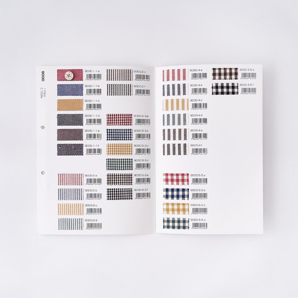 品番9000が全色揃ったサンプル帳