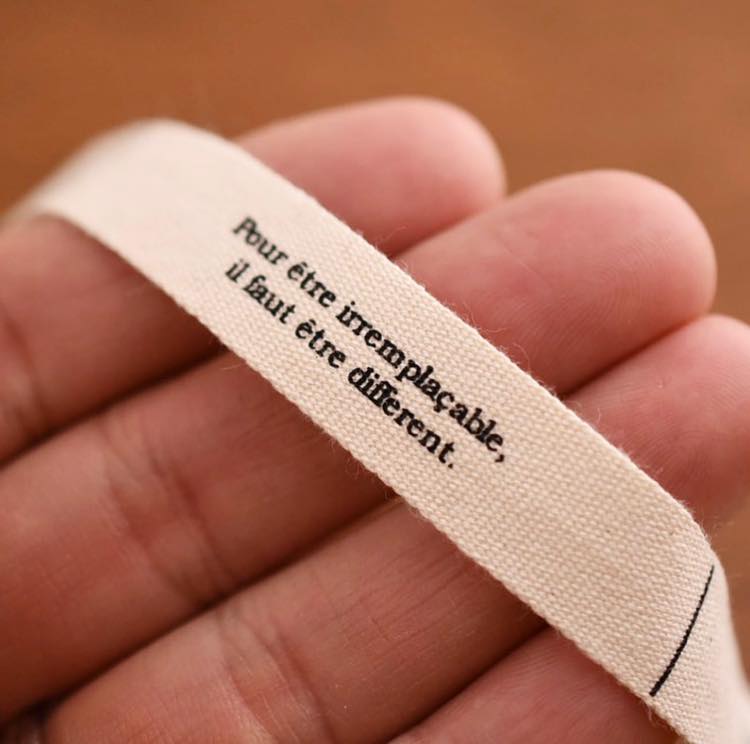 国産コットンタグ coco.chanel 幅13mm 両端1cm折りで1柄45mm 3柄×3セット