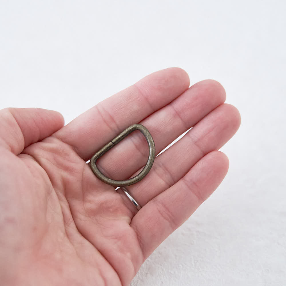 金属 Dカン 25mm アンティークゴールド 3個入