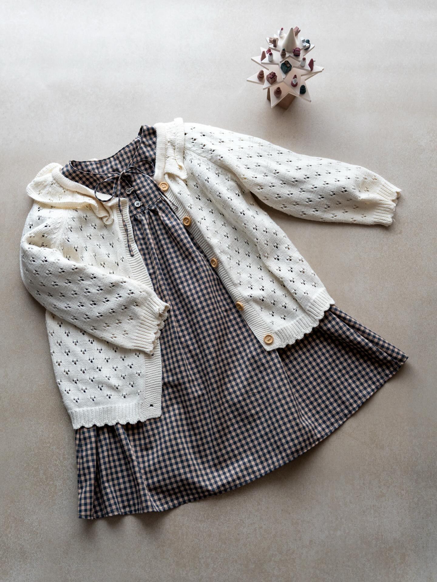 綿ポリ混紡ハーフダンガリー4mmギンガム#Cくすみブルー