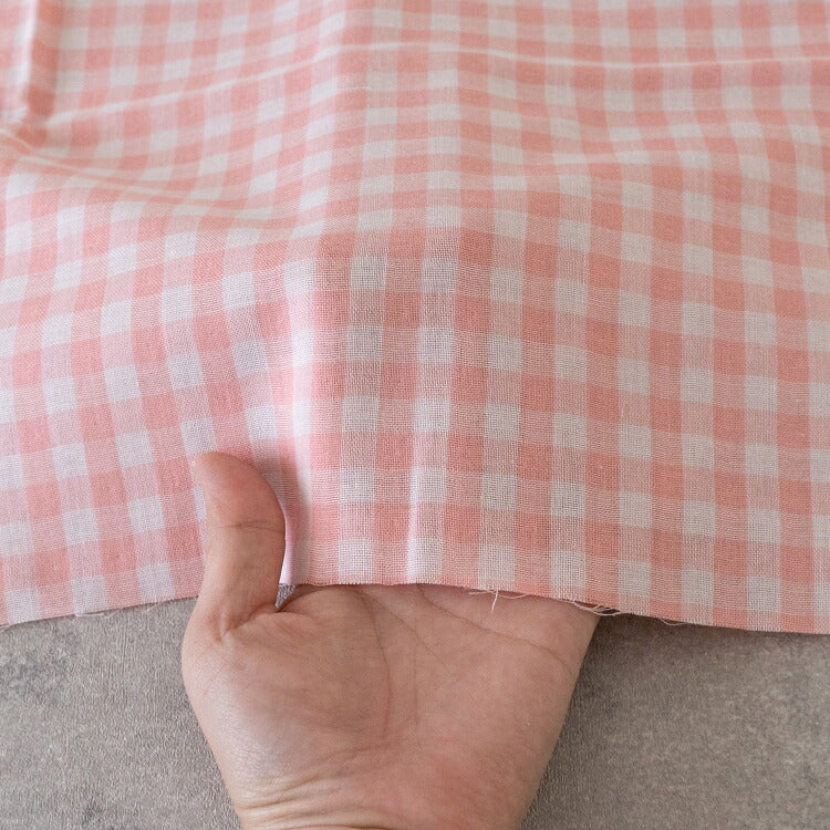 国産ダブルガーゼ ギンガム 50cmカット