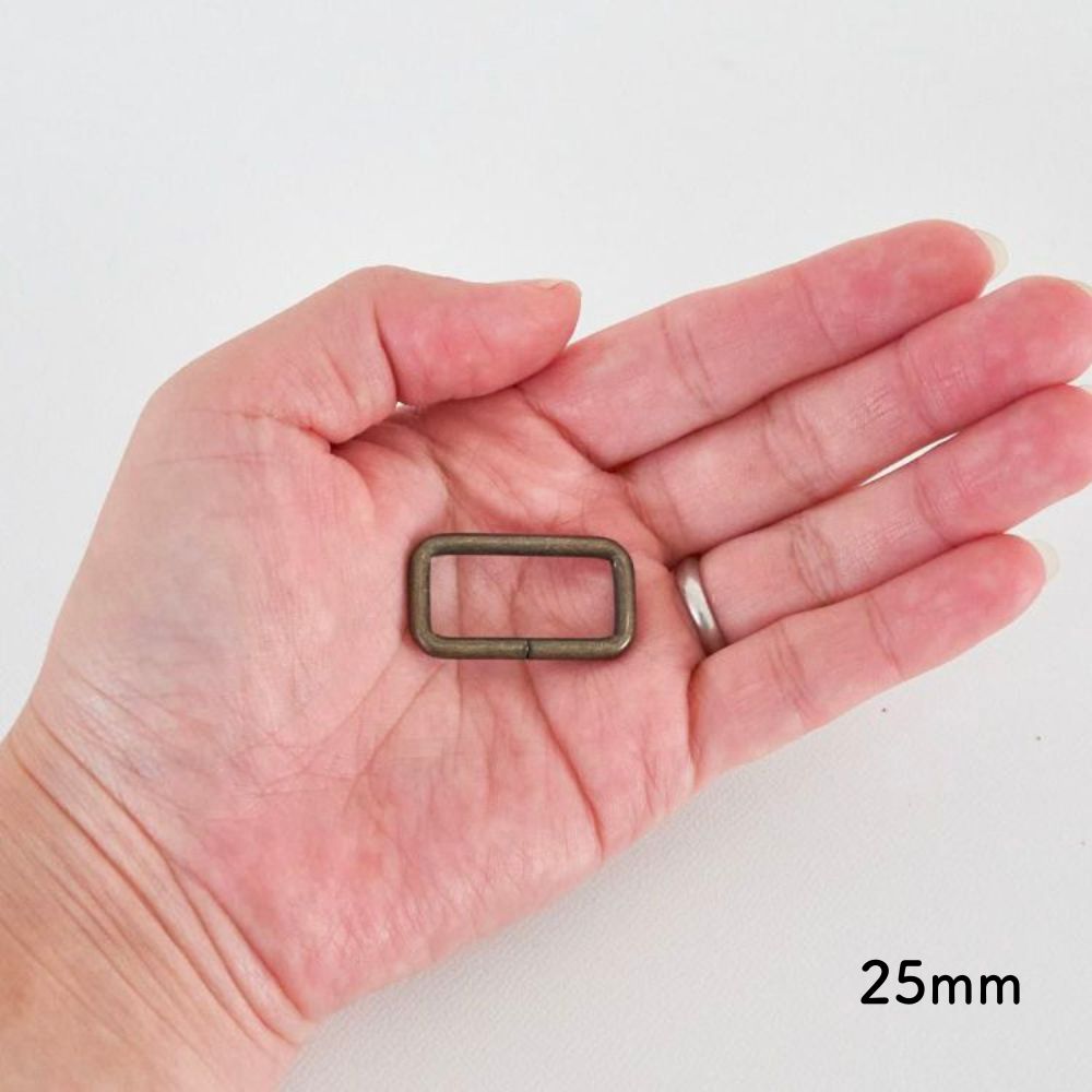 金属 角カン 25mm アンティークゴールド 2個入