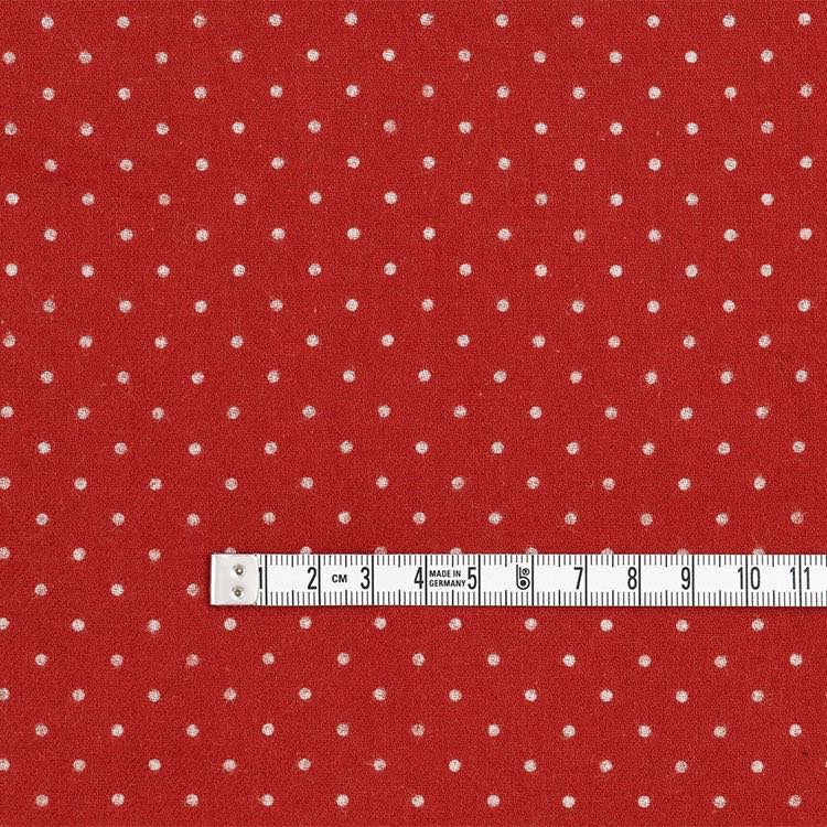 起毛 ドット コットン ネル ドット(ガーネット×オフ白) 起毛 画像3