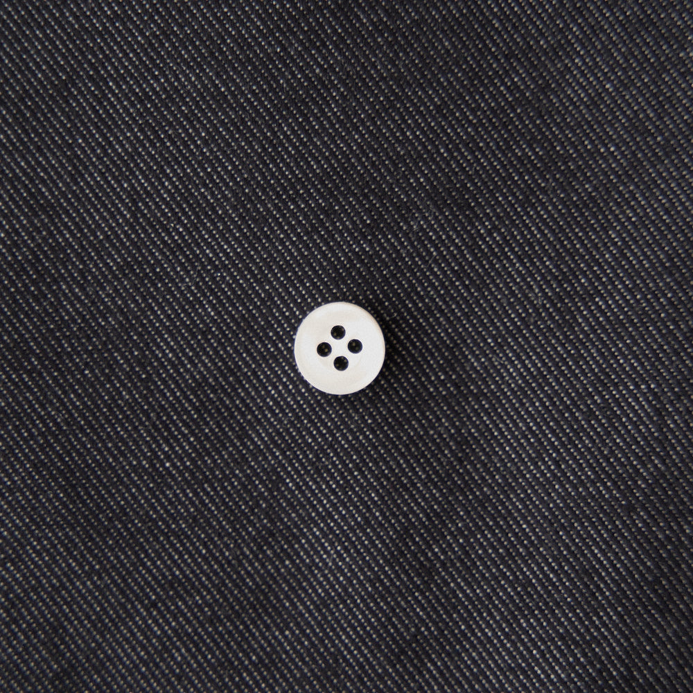 綿ポリ交織デニム無地#6 ブラック