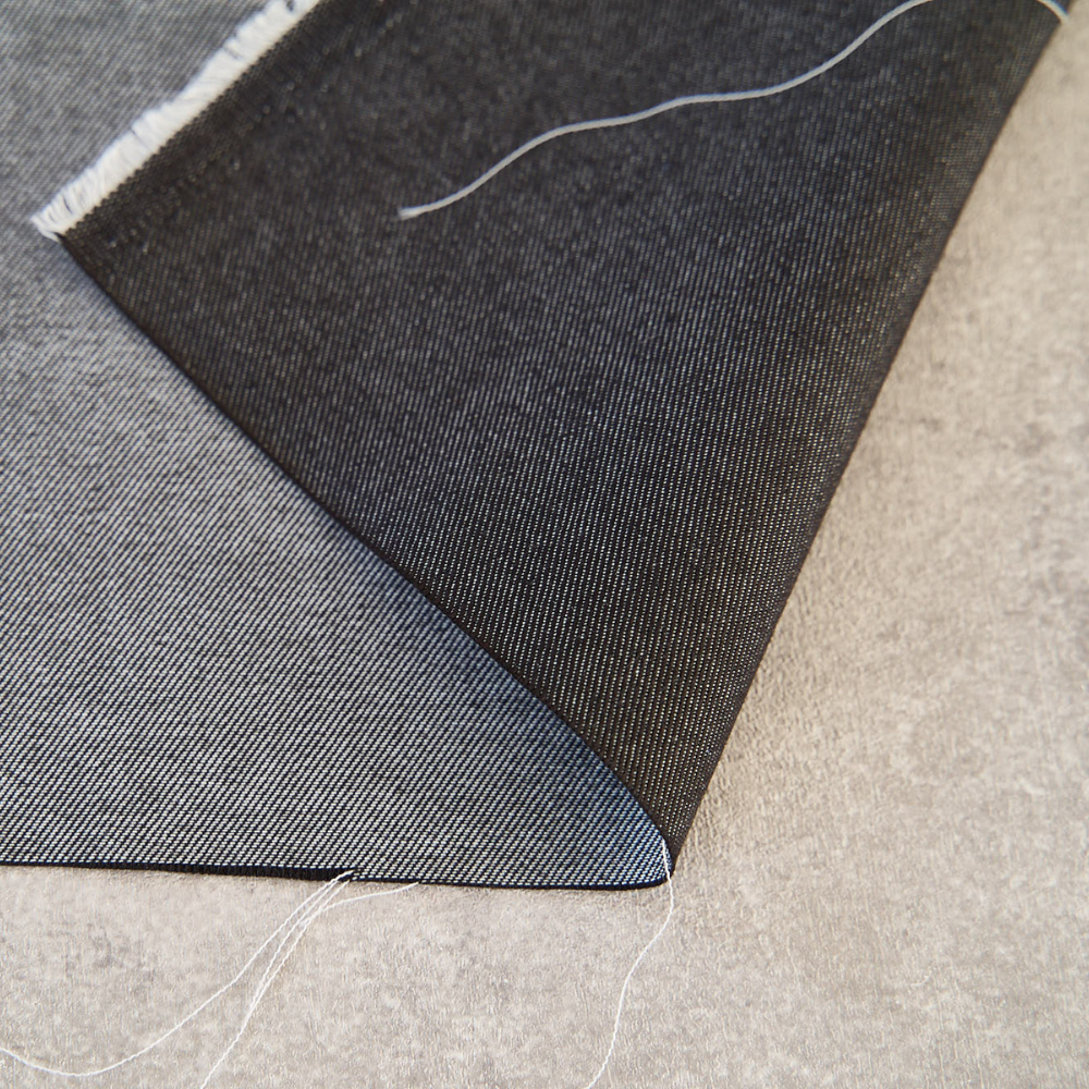 色落ちしない 綿ポリデニム 10オンス相当#カラー_6 ブラック