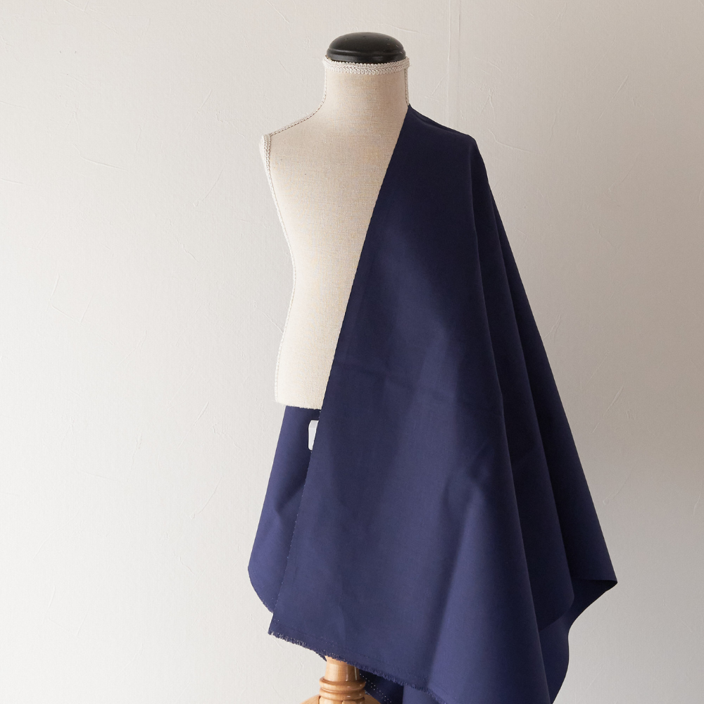 綿ポリ混紡22sツイル#14ネイビー