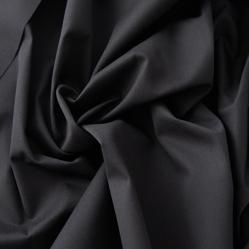綿ポリ混紡22sツイル#46ブラック