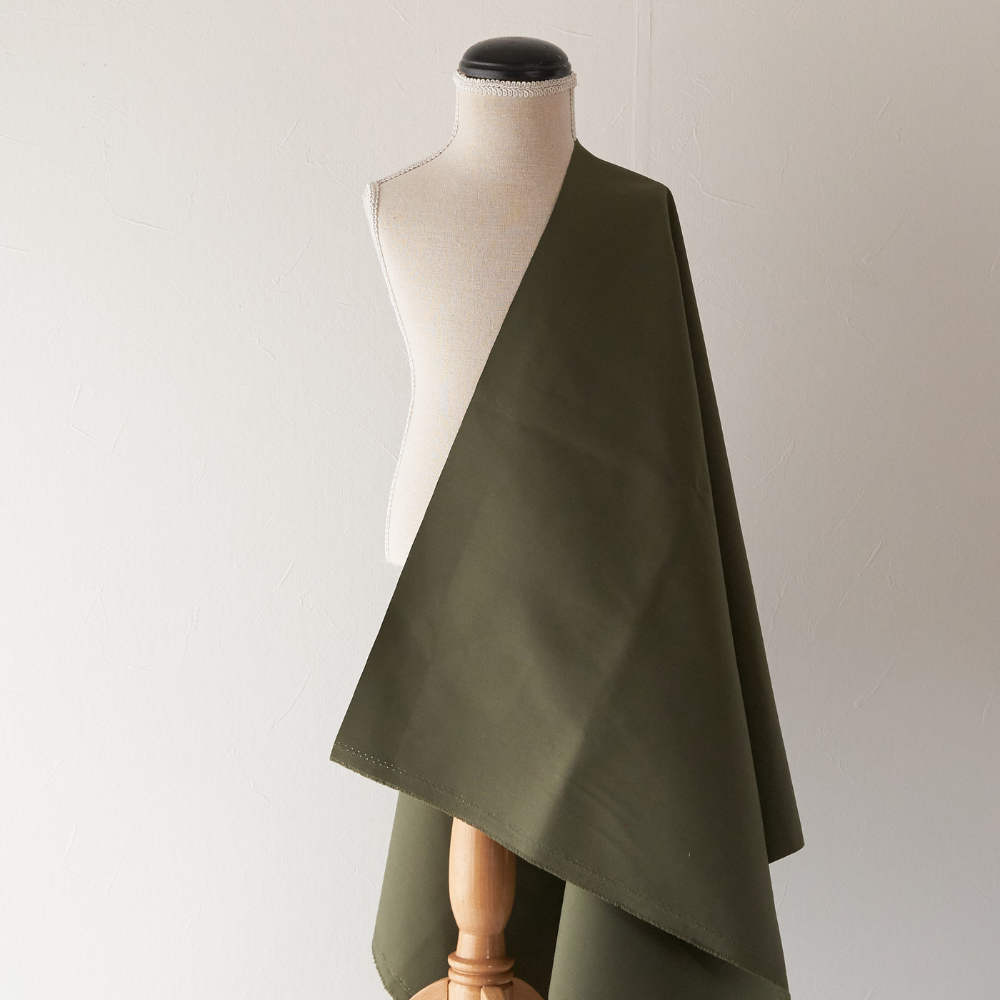 綿ポリ混紡22sツイル#61カーキ