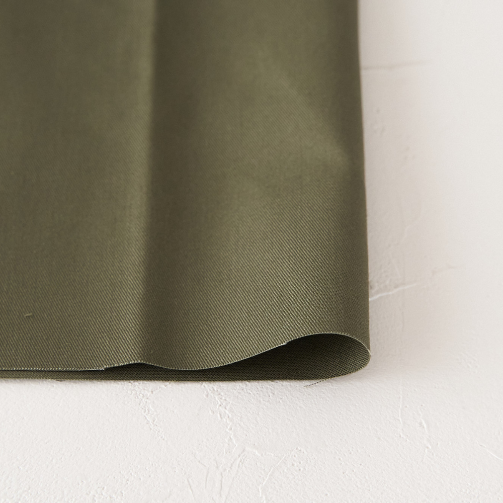 綿ポリ混紡22sツイル#61カーキ