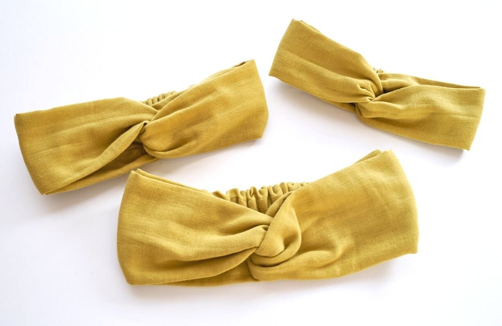 【オリジナル型紙】10-039 親子お揃いクロスヘアバンド