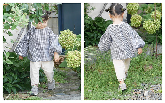 子供のぽわん袖ブラウスの作り方【80-120cm】初心者向け型紙