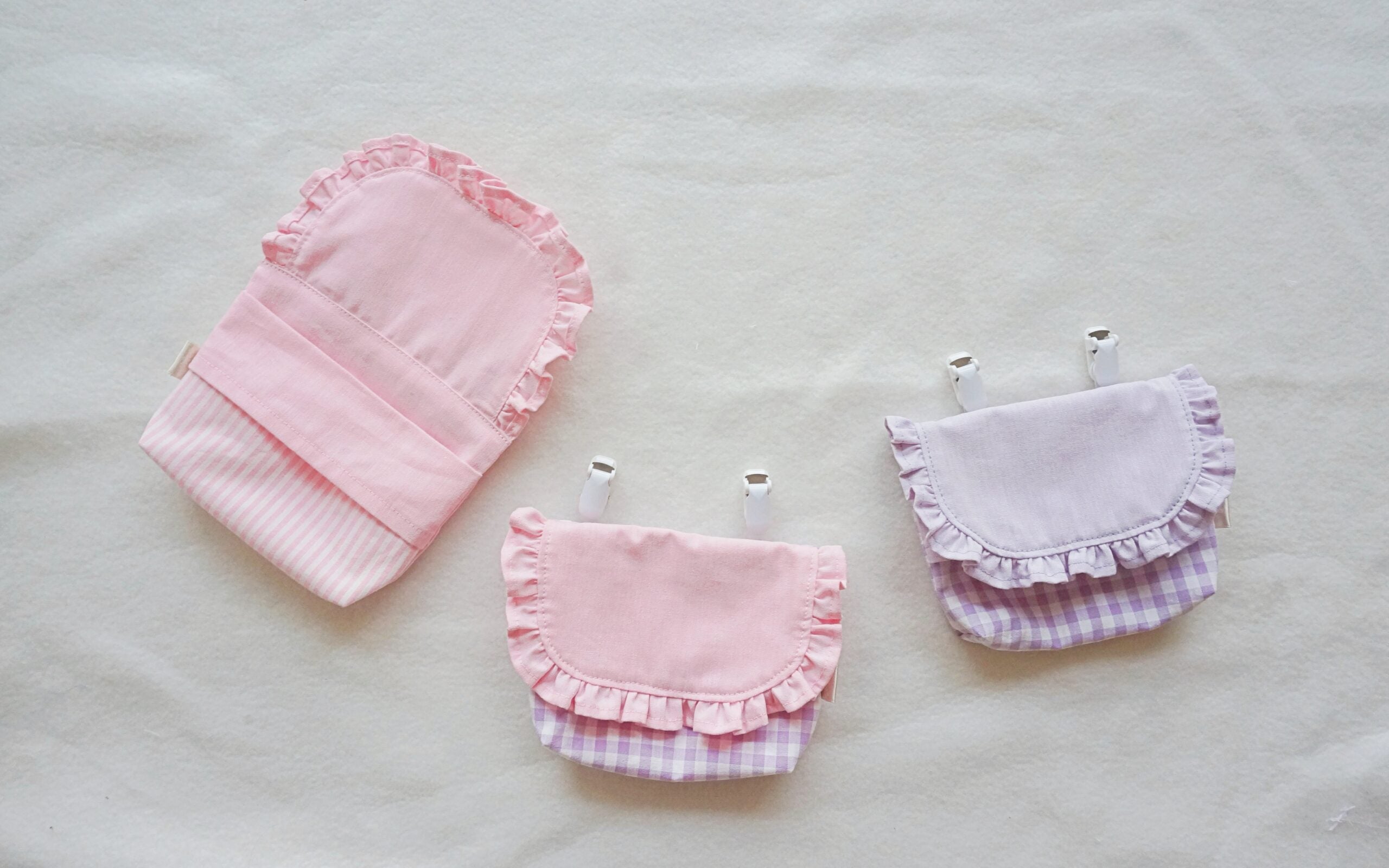 フリル付き移動ポケットの作り方｜ティッシュケース・まち付き