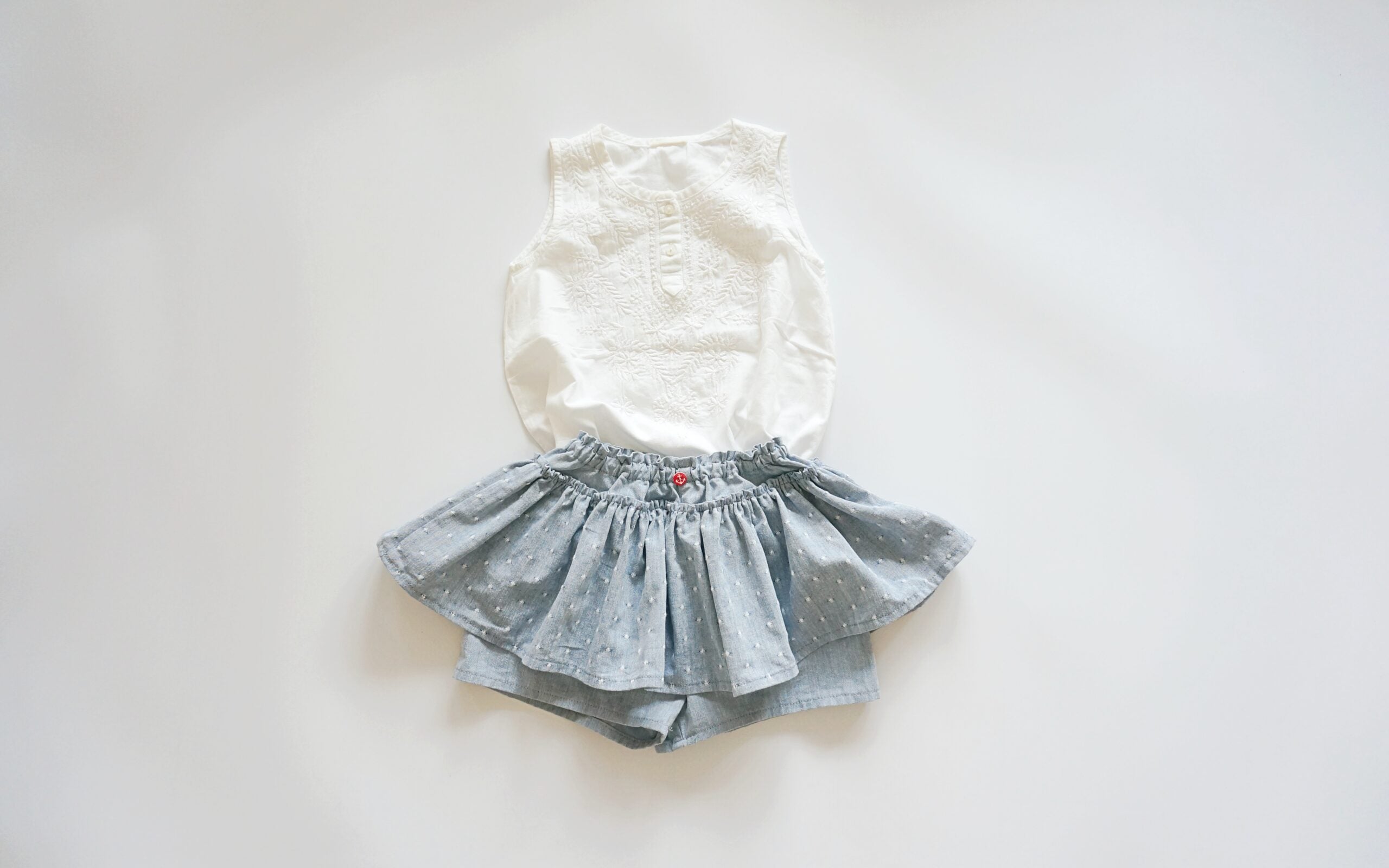 [型紙あり]フリルがかわいい、女の子のショートパンツの作り方[ズボンの作り方]