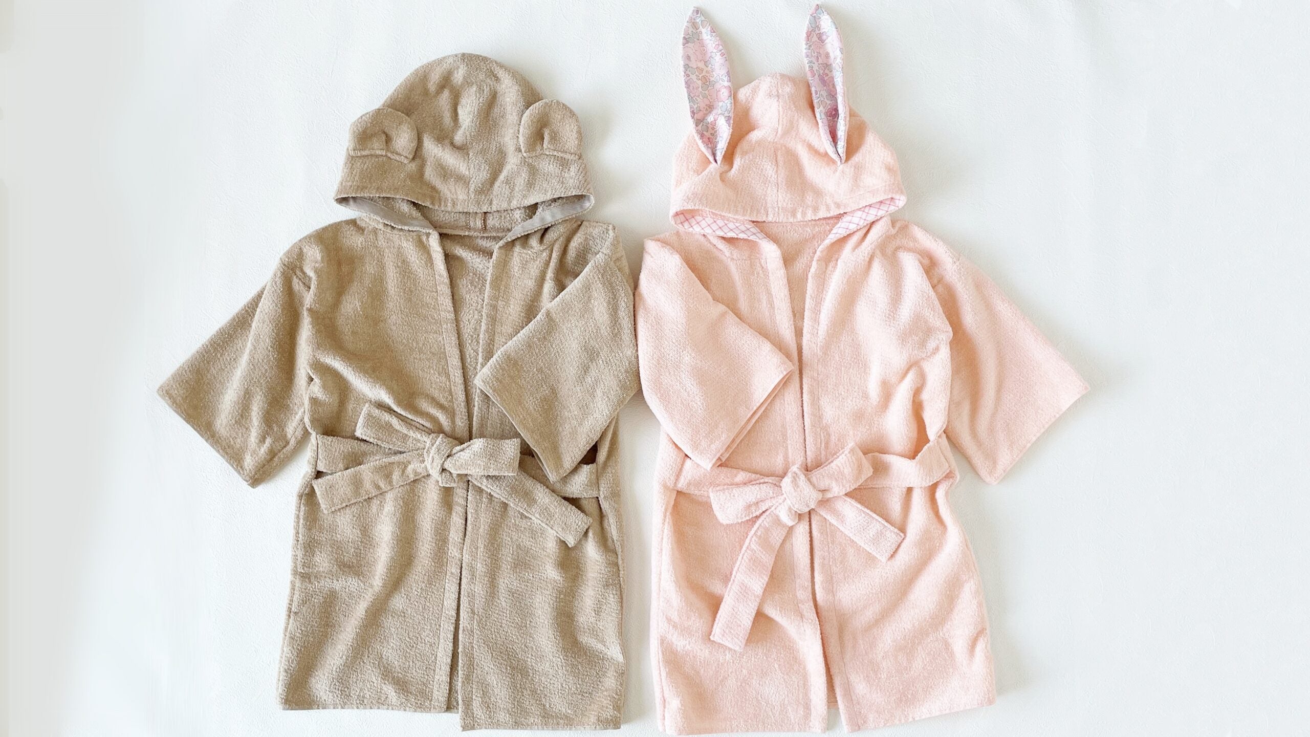 フード付きキッズバスローブの作り方