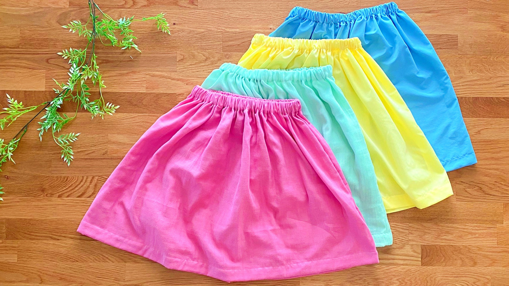 【型紙あり！】簡単かわいい子ども用スカートの作り方！100cm/110cm/120cm/130cm｜子供服作り方