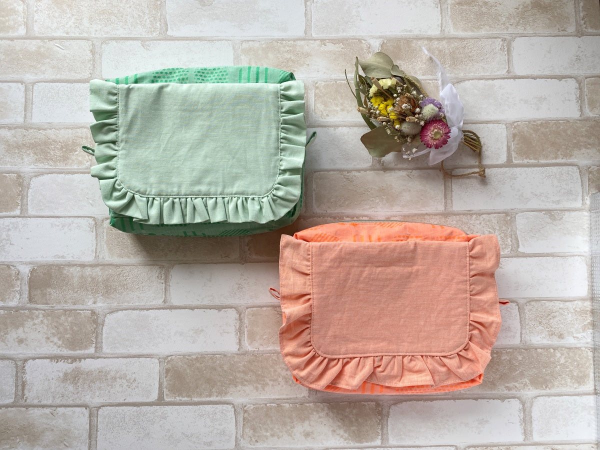 ハンドメイドで作る！おしりふき入れ付きおむつポーチの作り方｜完成写真｜ハンドメイド初心者のための洋裁メディア縫いナビ｜丸石織物