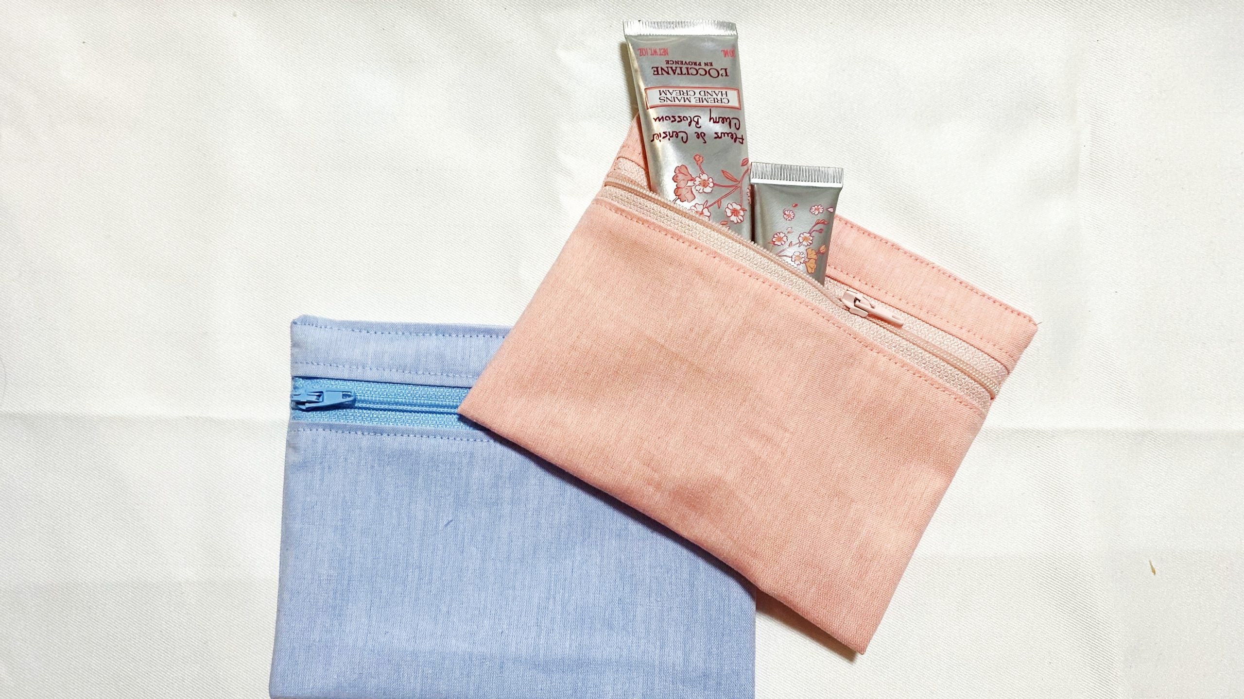 簡単！裏地付きフラットポーチの作り方｜通帳ケースにも♪