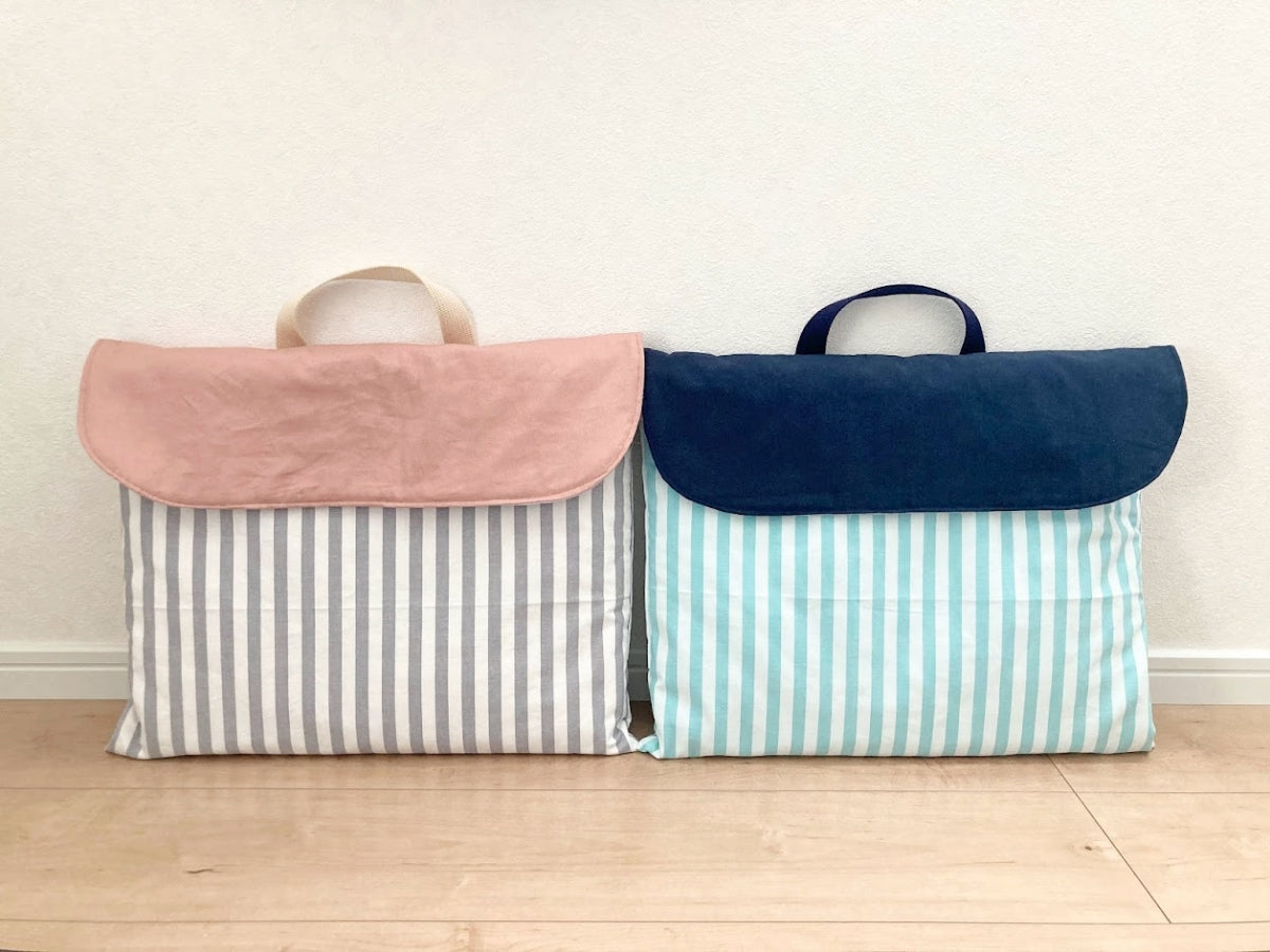 椅子の背もたれにかけて使える防災頭巾カバーの作り方－完成写真｜ハンドメイド初心者のための洋裁メディア縫いナビ｜丸石織物