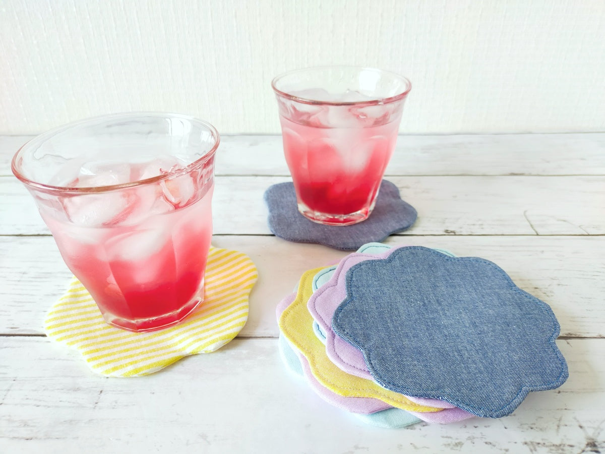 【ハギレ活用!】簡単かわいい!お花のコースターの作り方