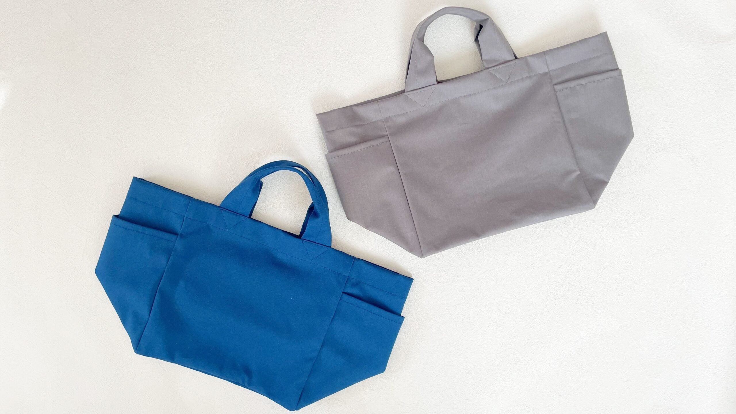 【オリジナル型紙】10-022 サイドポケットトートバッグの作り方