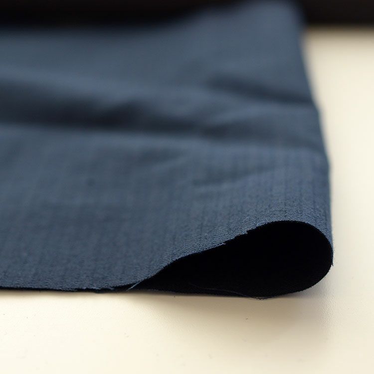 綿ポリ交織へリンボーン#219濃ネイビー