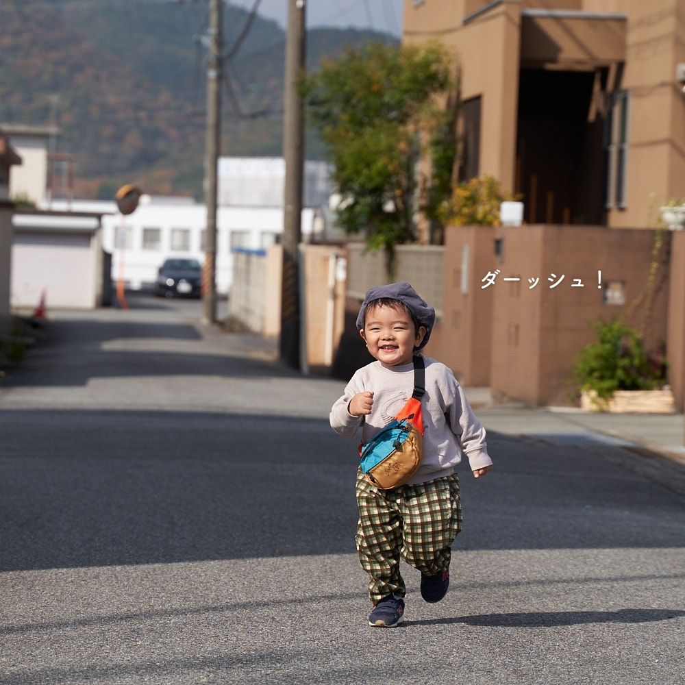 男女兼用ゆるっとキッズハーフパンツの型紙4サイズ入り