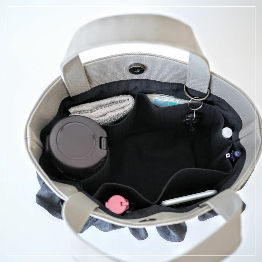 フリルミニトートの型紙