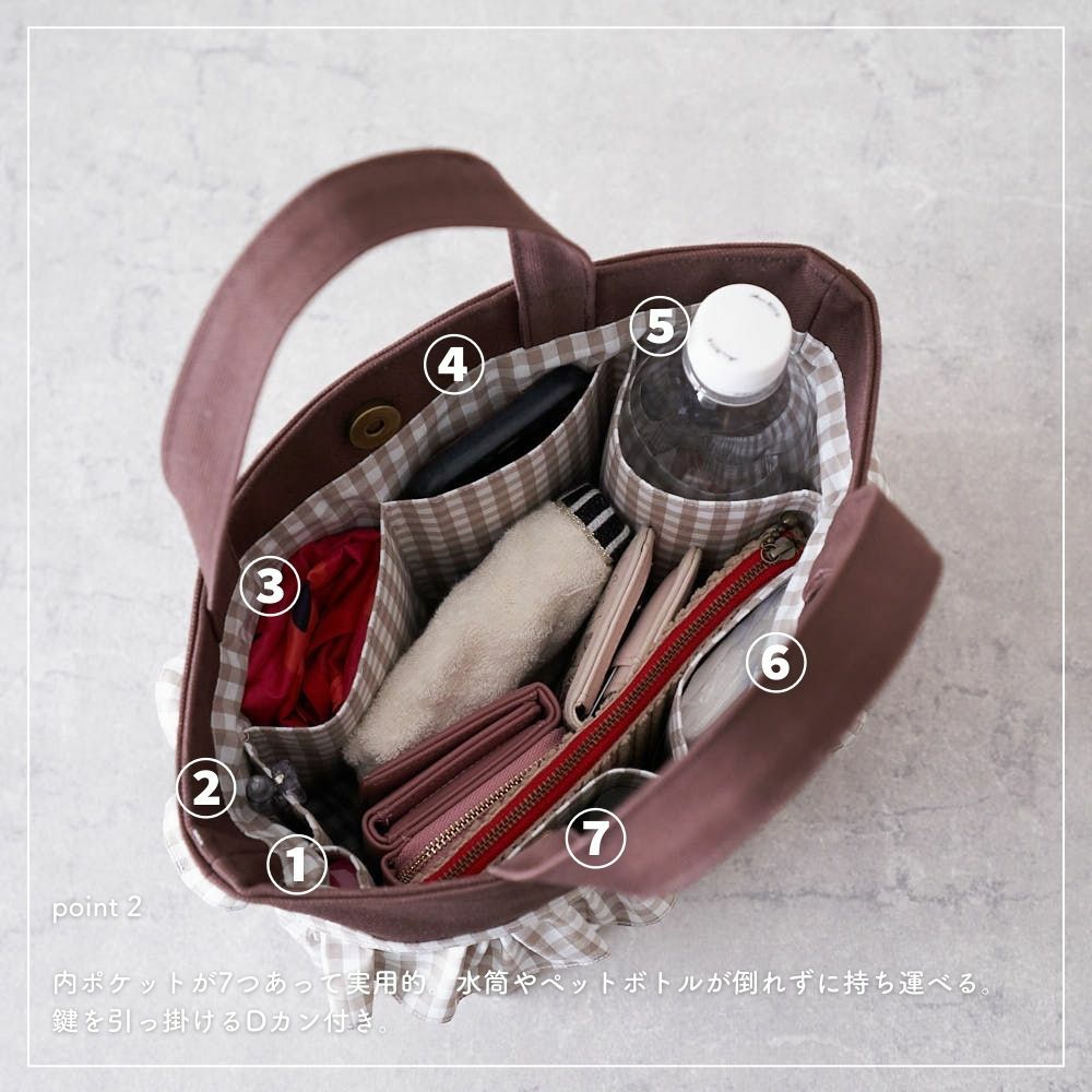 フリルミニトートの型紙