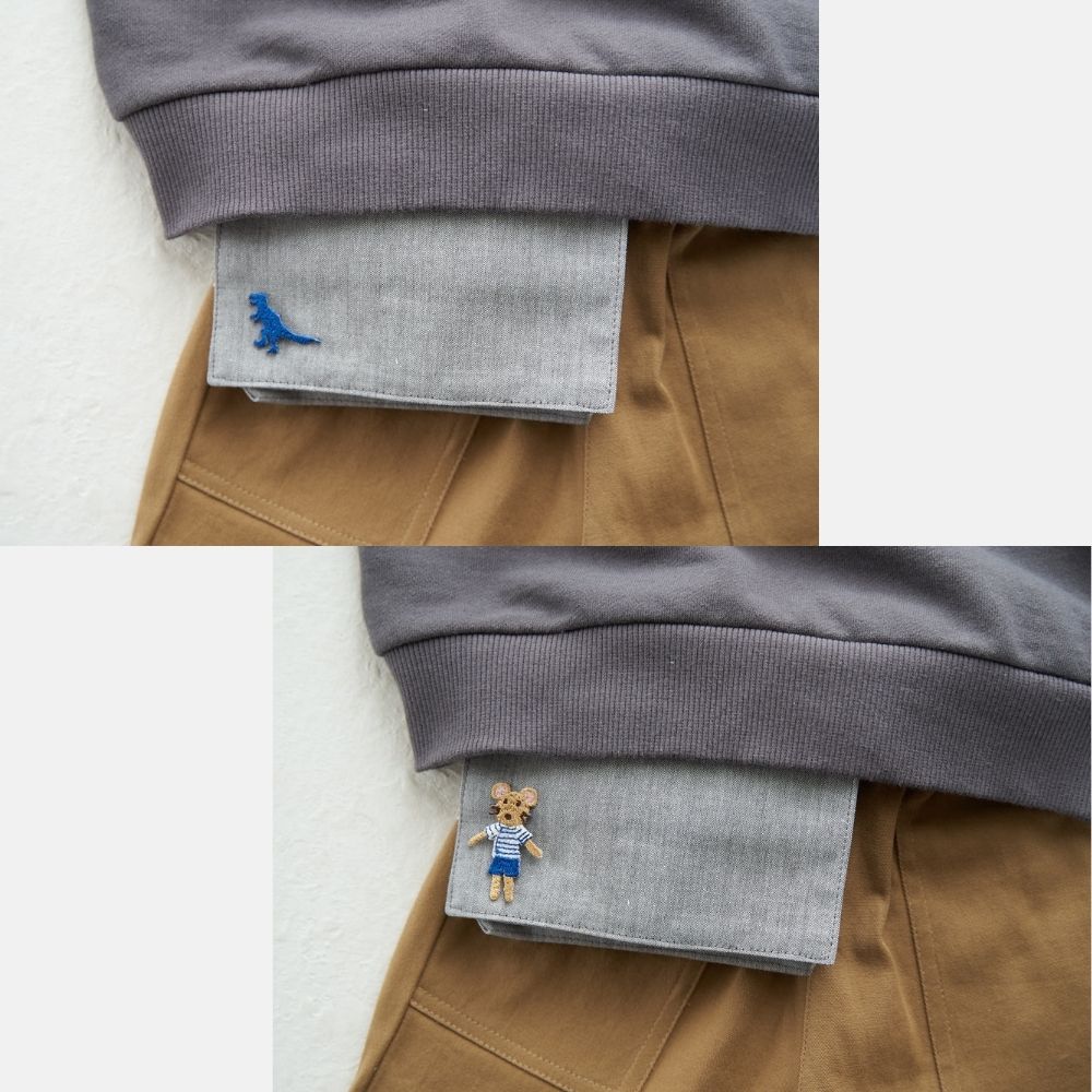 【生地・マジックテープ・型紙】デコれる移動ポケットキット2set